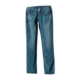 Womens Low Rise Jeans Size 29 Embroidered Pockets Y2K Indie Sleaze Streetwear‎